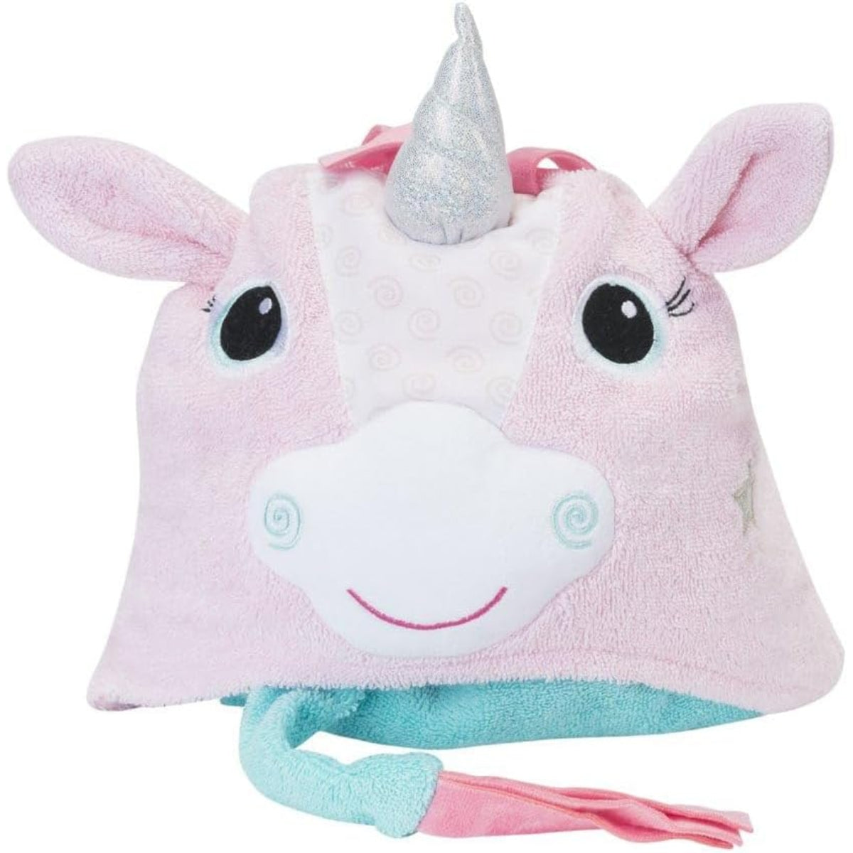 Zoocchini Kids Plush Terry Hooded Bath Towel - Allie the Alicorn - Easy to Care For